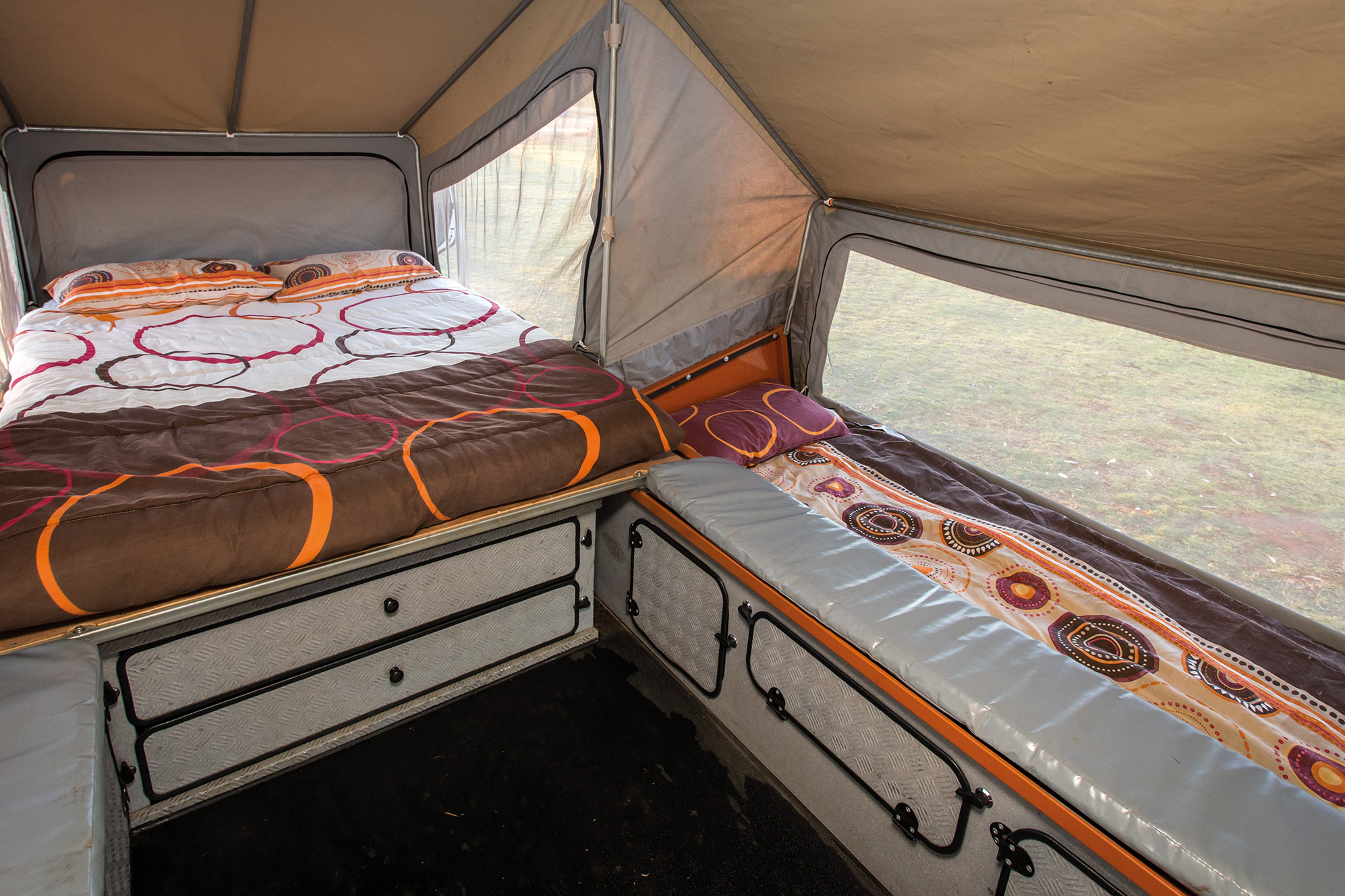 Crikey Camper Anhänger Innenansicht