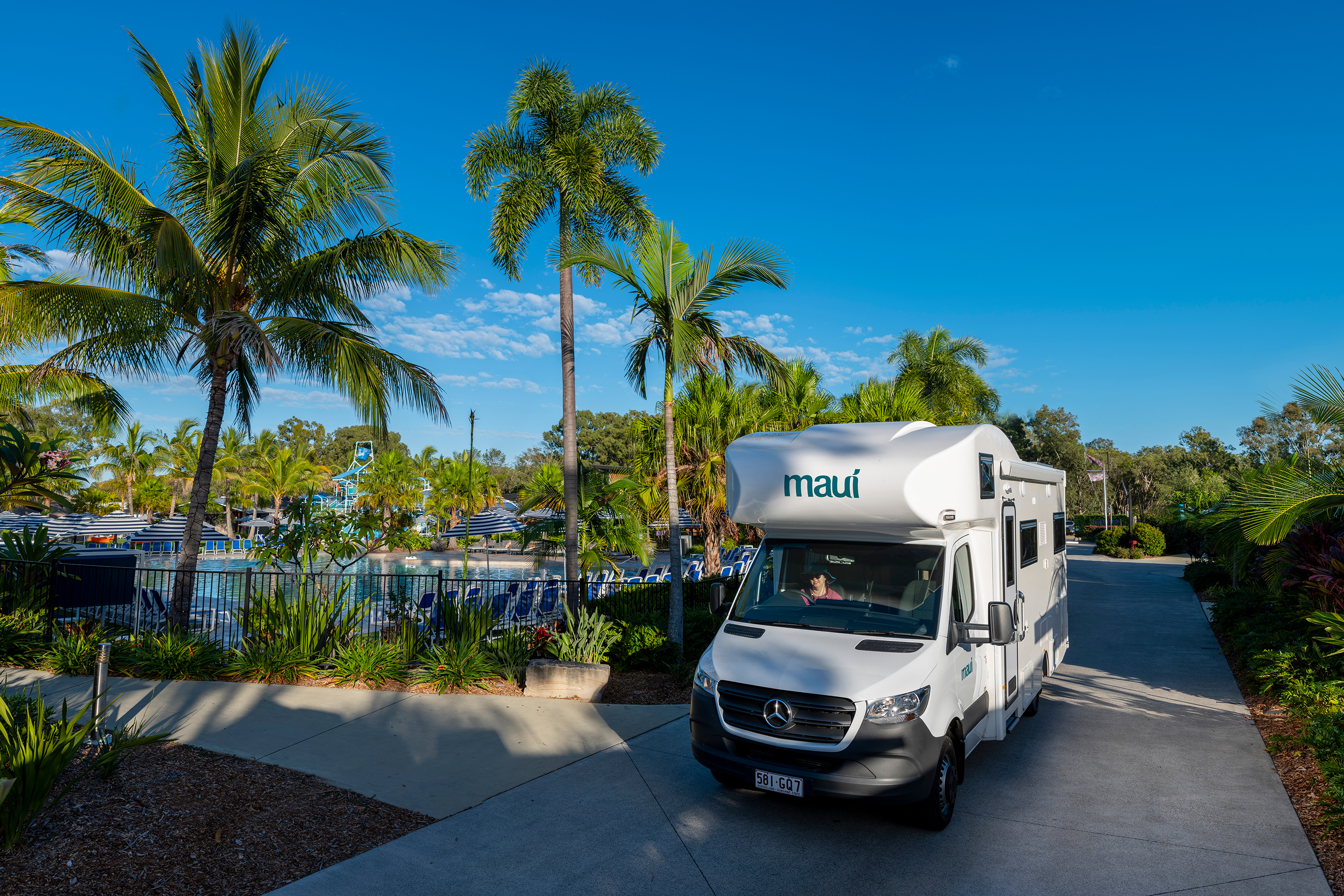 Außenansicht des Maui River Camper