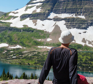 Wanderer im Glacier Nationalpark