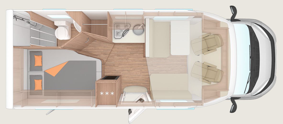 Holdur Camper X20 Floorplan Day