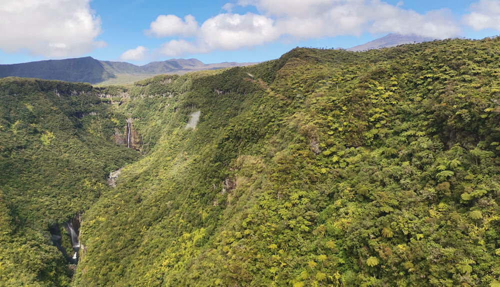 Helikopterflug auf La Réunion
